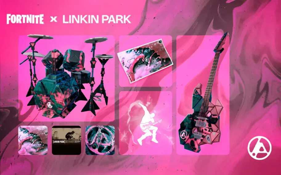 Fortnite celebra Linkin Park com coleção exclusiva de skins e nova música