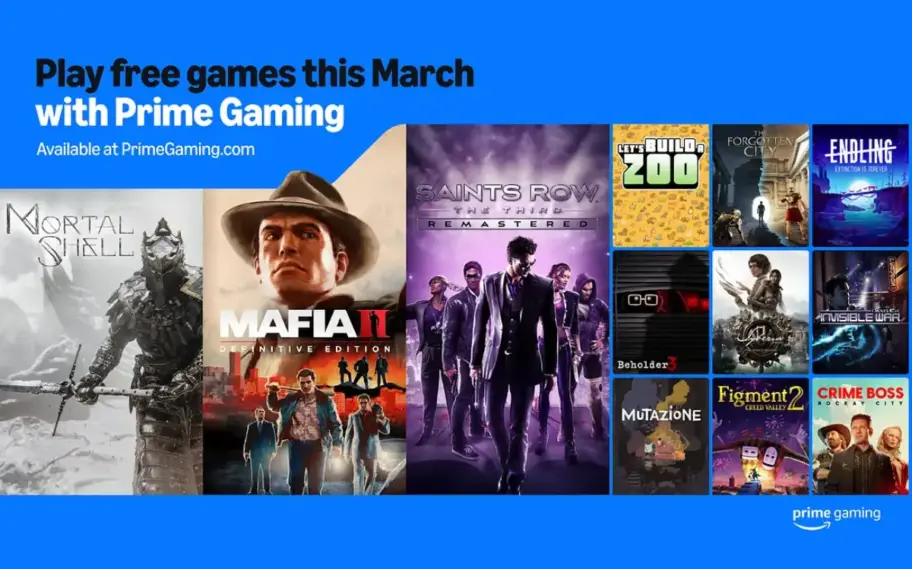 Amazon Prime Gaming de março oferece 20 jogos grátis para assinantes