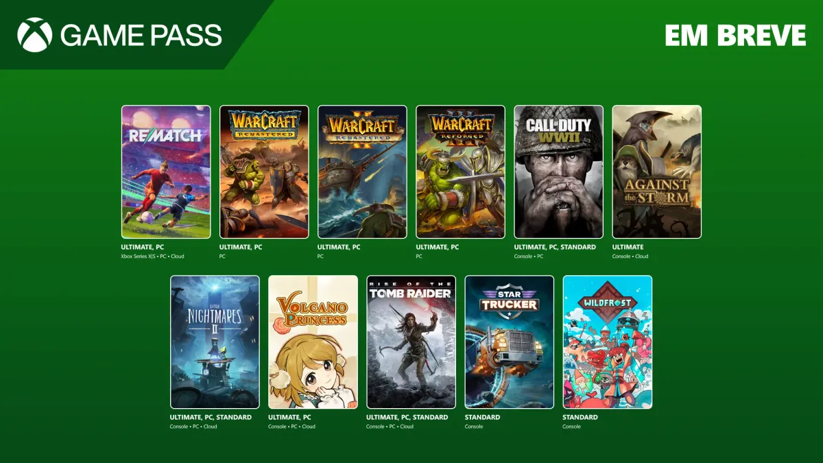 Xbox Game Pass de junho traz 11 novos jogos, incluindo Rematch e Warcraft III: Reforged