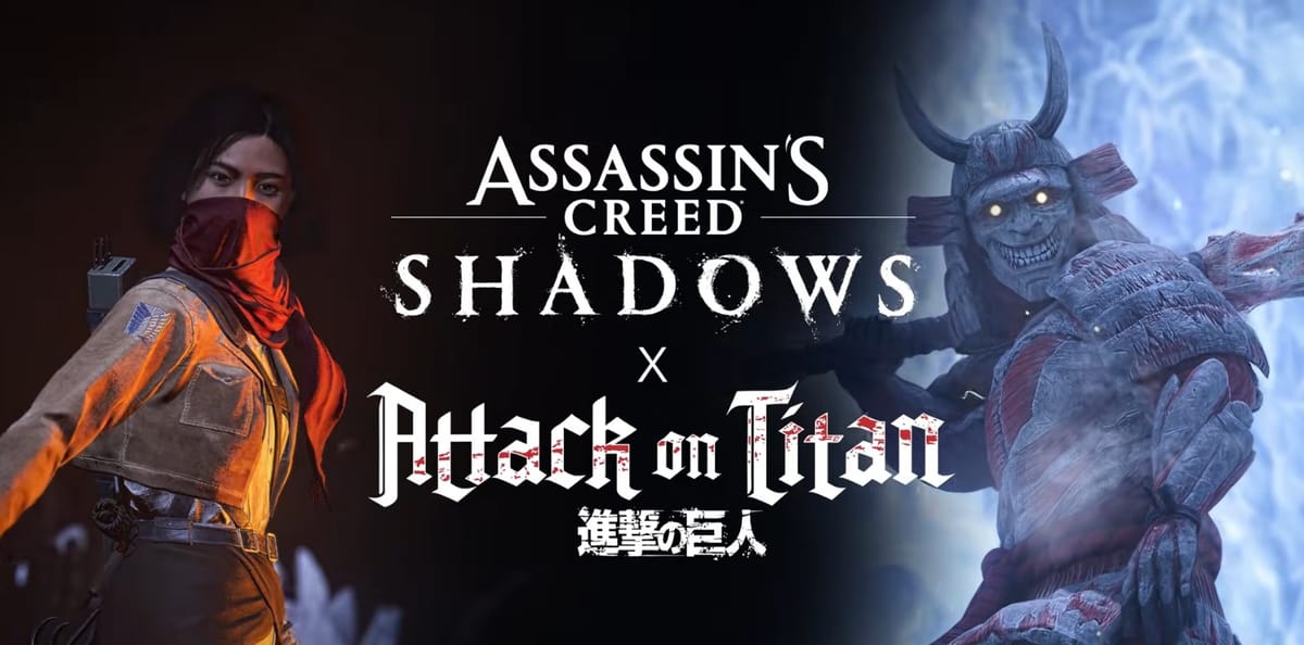 Assassin’s Creed Shadows recebe crossover com Attack on Titan, missão gratuita ficará disponível por tempo limitado