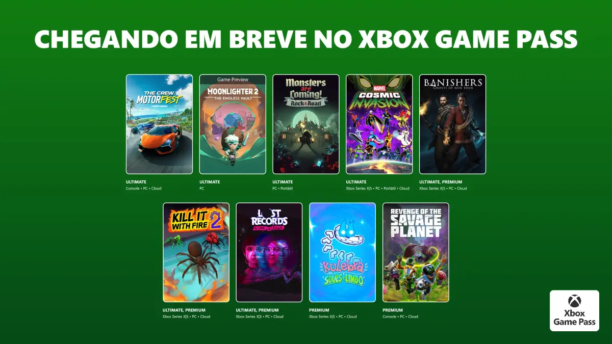 Xbox Game Pass de novembro recebe The Crew Motorfest, Marvel Cosmic Invasion e mais novidades