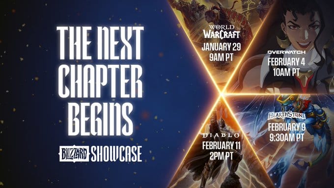 Blizzard confirma showcase em etapas para revelar o futuro de Overwatch, WoW, Diablo e Hearthstone