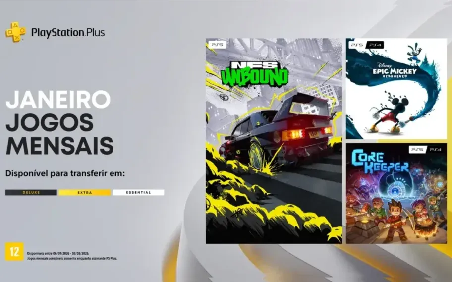PS Plus de janeiro recebe Need For Speed Unbound e mais; saiba quando resgatar