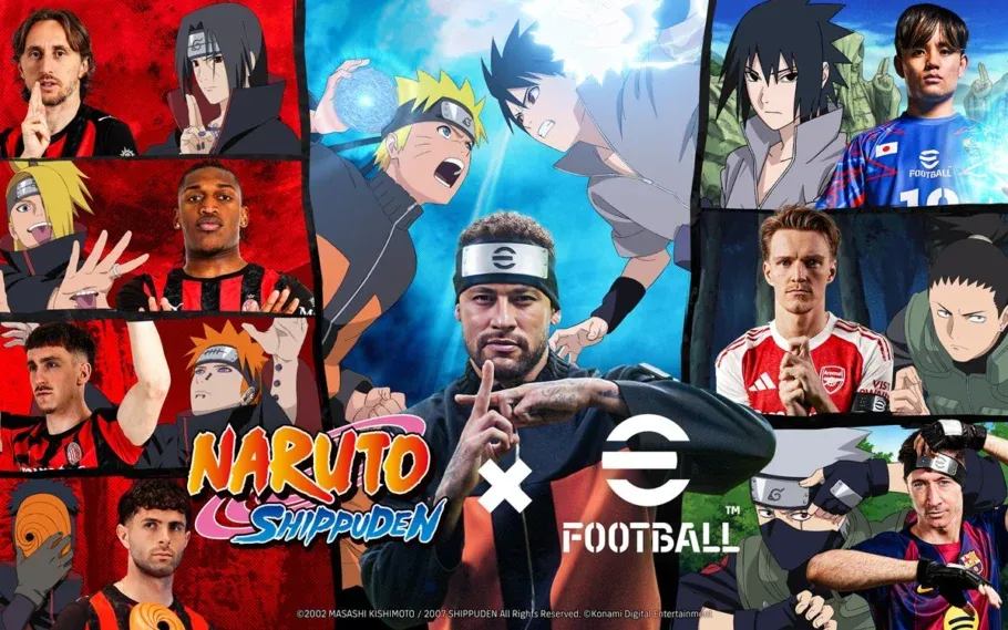 eFootball recebe colaboração com Naruto Shippuden e coloca Neymar no centro do crossover