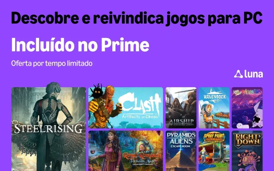 Amazon Prime libera 9 jogos grátis em agosto; confira a lista completa