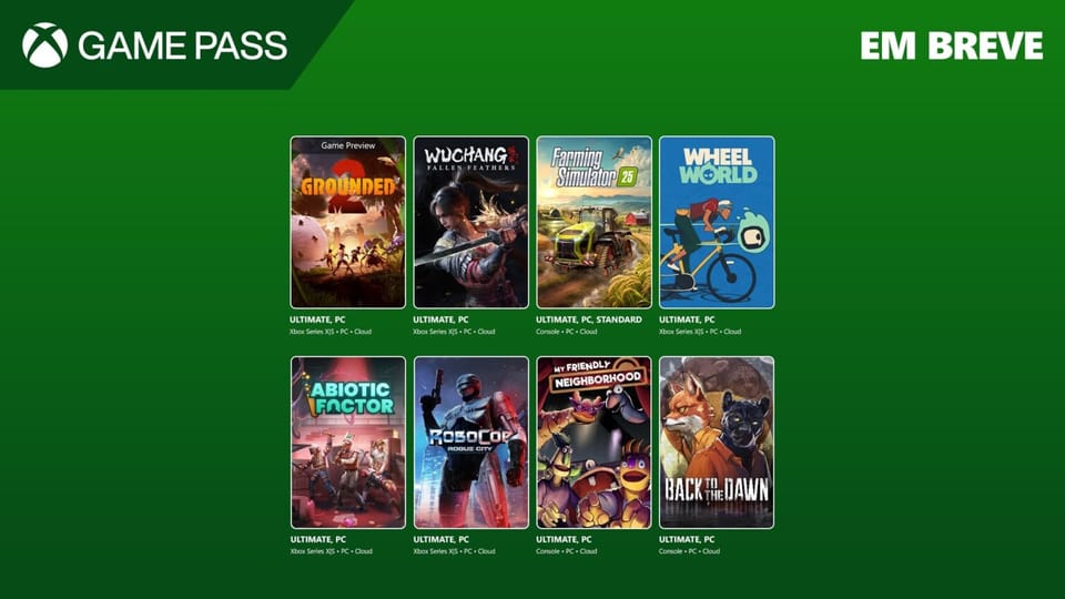 Game Pass adiciona mais 9 jogos em julho; veja os destaques e datas