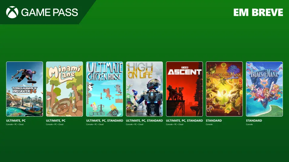 Xbox Game Pass de julho traz Tony Hawk’s Pro Skater 3 + 4, Little Nightmares II e mais nove jogos