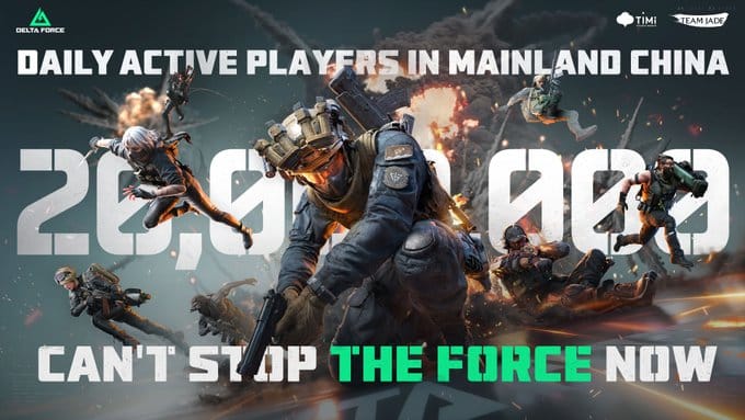 Delta Force ultrapassa marca de 20 milhões de jogadores diários na China