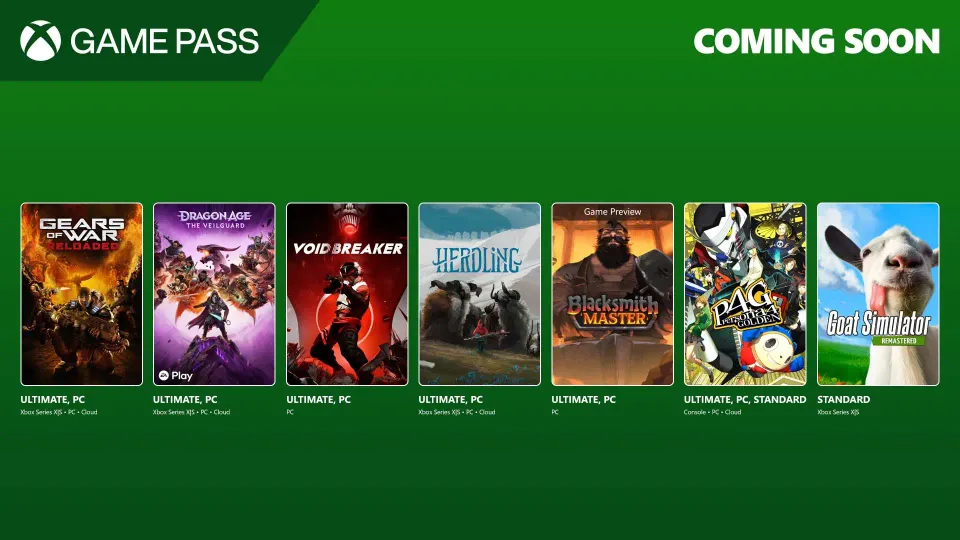 Xbox Game Pass de agosto traz Gears of War Reloaded, Persona 4 e mais 6 jogos