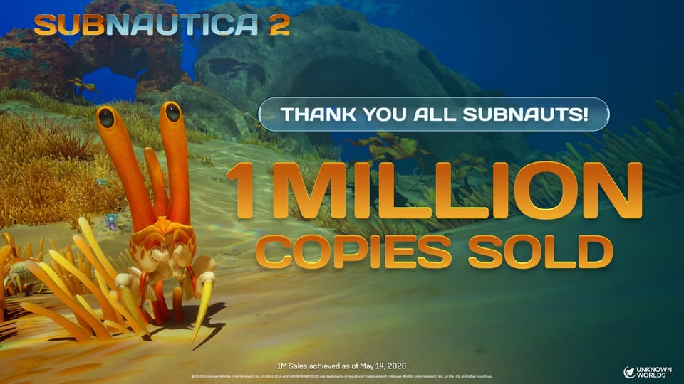Subnautica 2 alcança 1 milhão de jogadores na primeira hora de Acesso Antecipado
