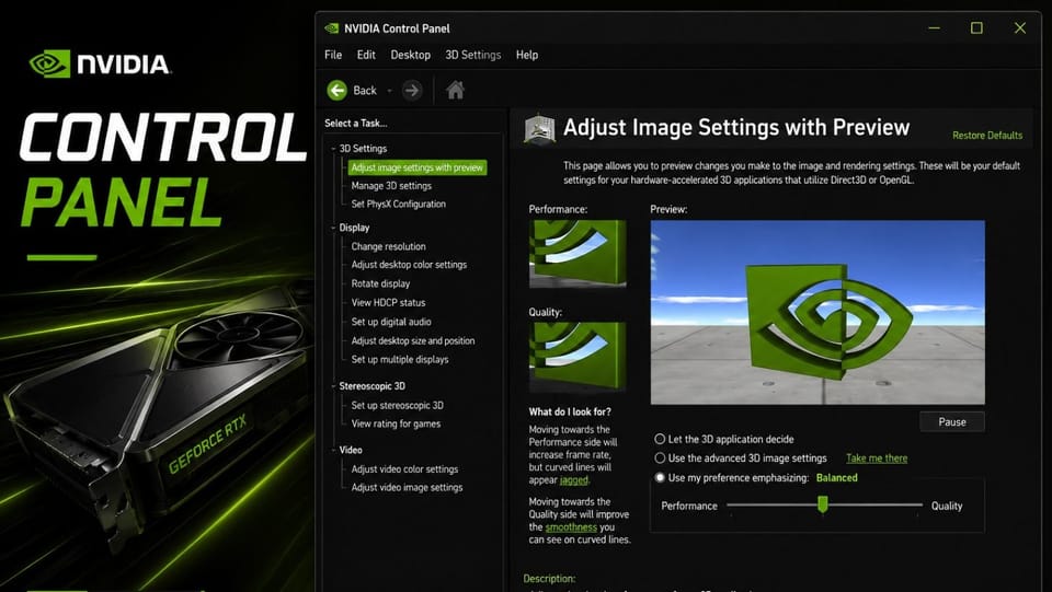 NVIDIA aposenta Painel de Controle após mais de 20 anos e migra funções para o NVIDIA App